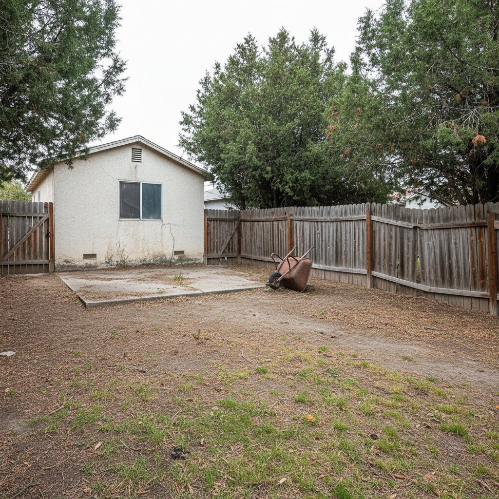 Yard before hardscape