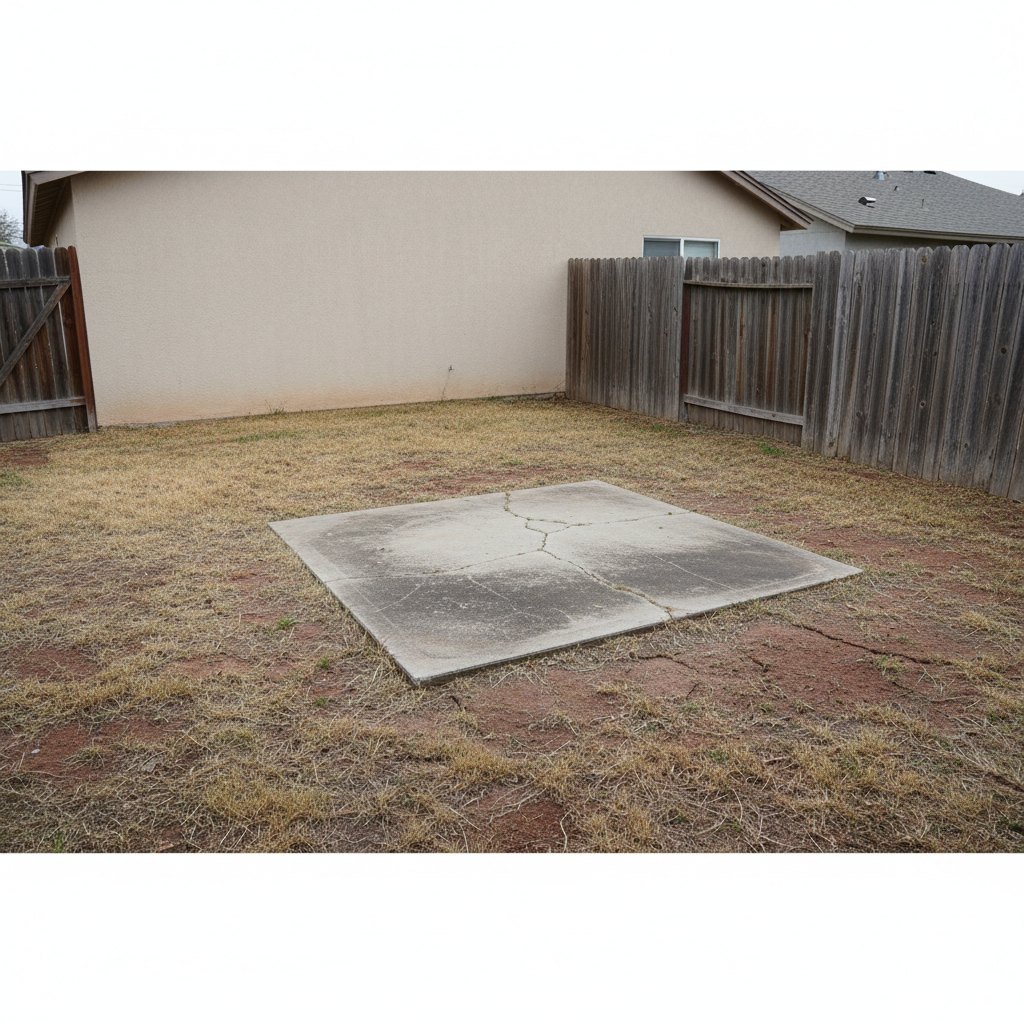Yard before hardscape construction