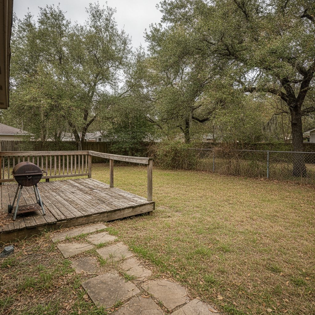 Yard before deck construction